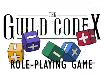 Guild Codex RPG logo with dice